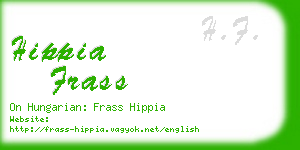 hippia frass business card